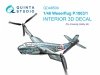 Quinta Studio QD48509 Weserflug P1003.1 3D-Printed coloured Interior on decal paper (Amusing hobby) 1/48